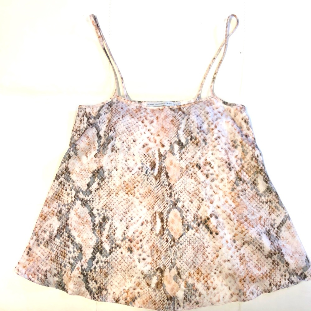 Mary Katrantzou Snakeskin print tank.